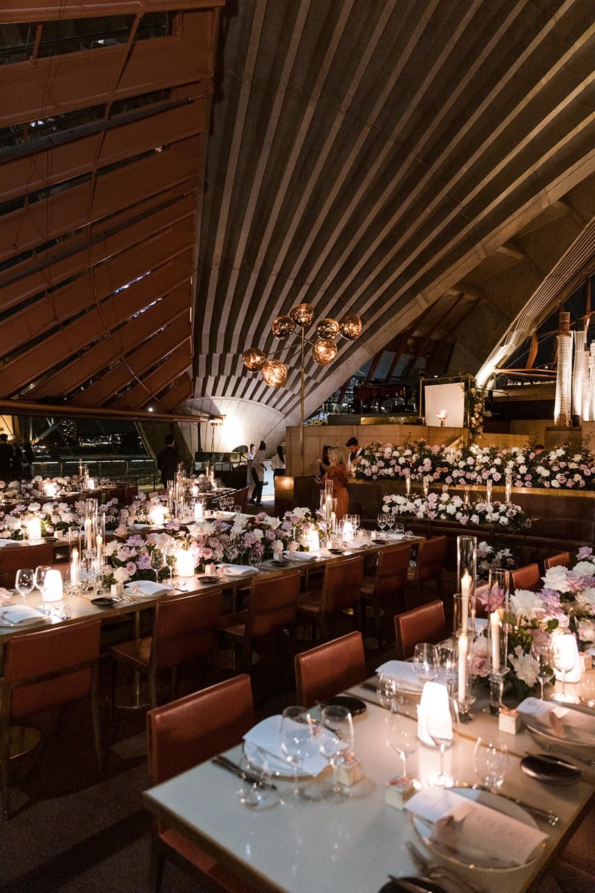 Styled wedding setup at Bennelong Sydney wedding venue
