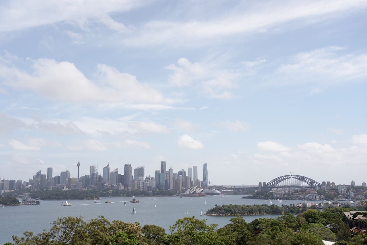 Sydney harbour view from Taronga wedding venue
